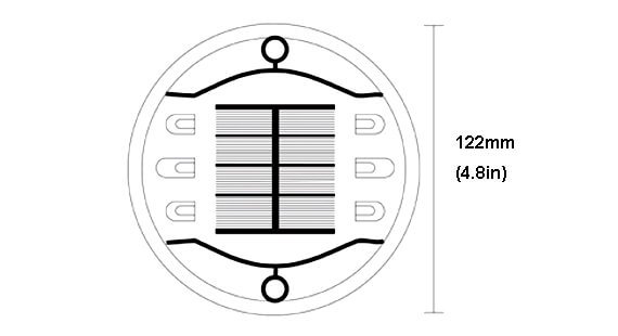 solar road studs drawing