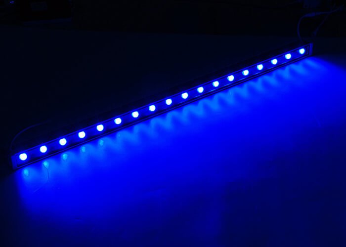 blue wall washer light