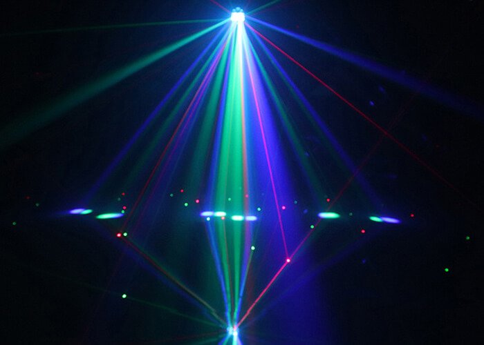 laser stage lighting blue