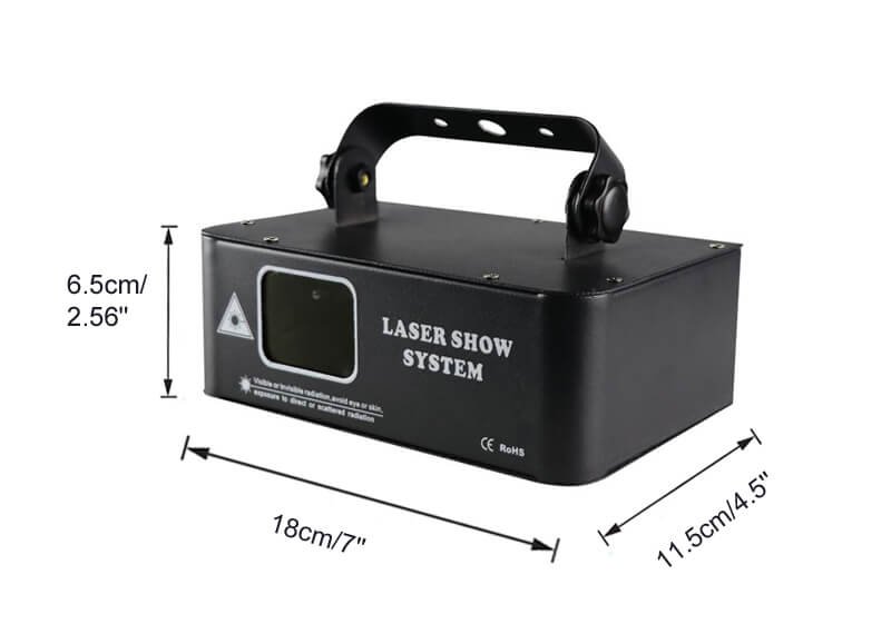 laser stage light size