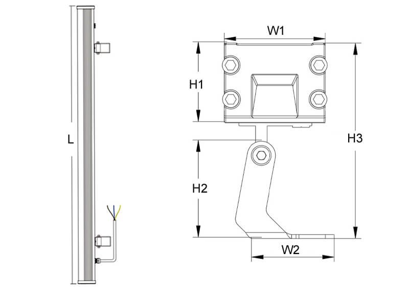 wall washer light size