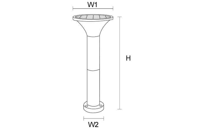 bollard lighting size