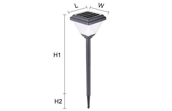 solar bollard size