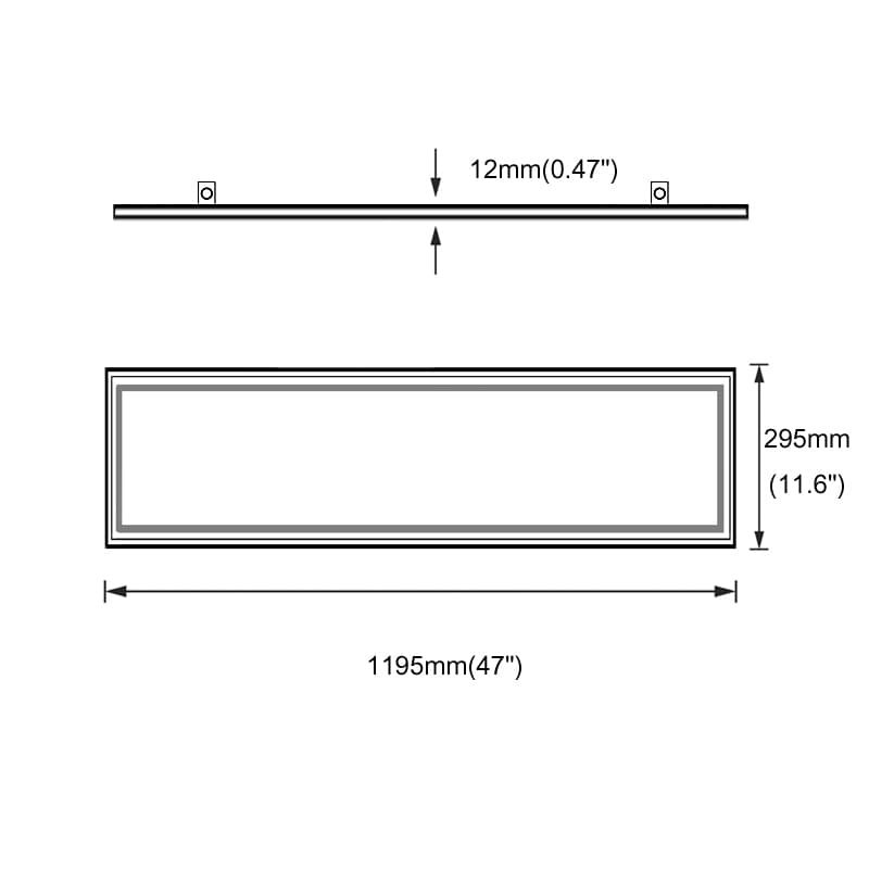 1 x 4 led panel light size