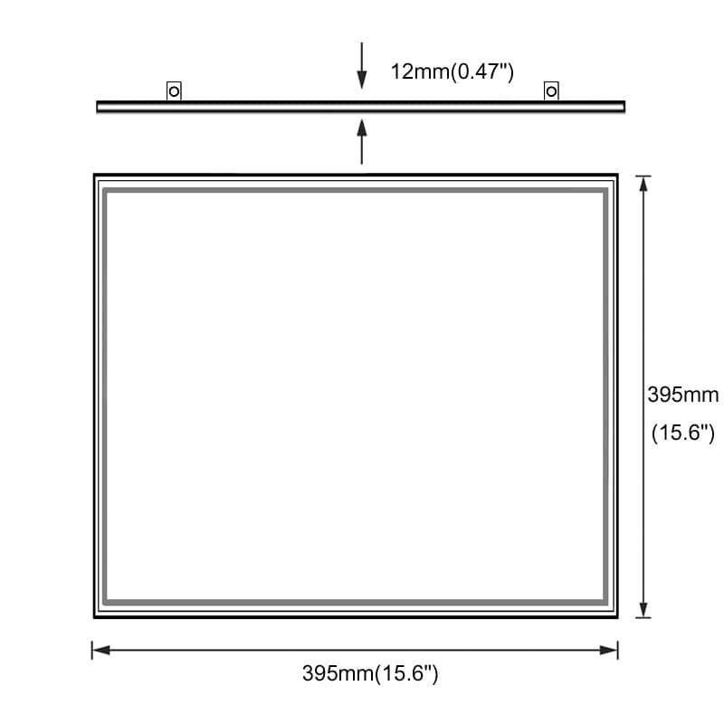 40x40cm led ceiling panel light size