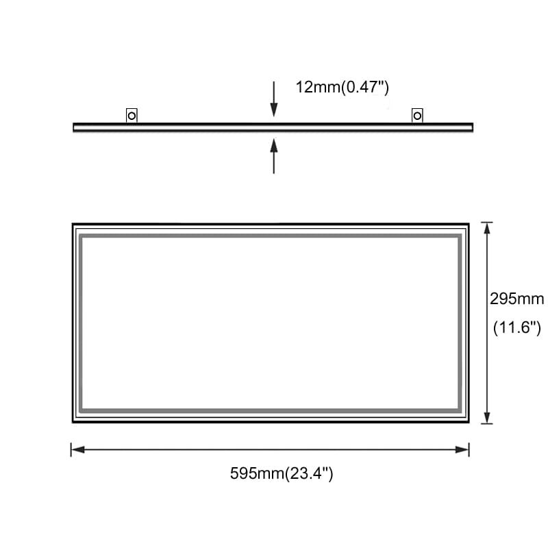 led flat panel light 1x2 size