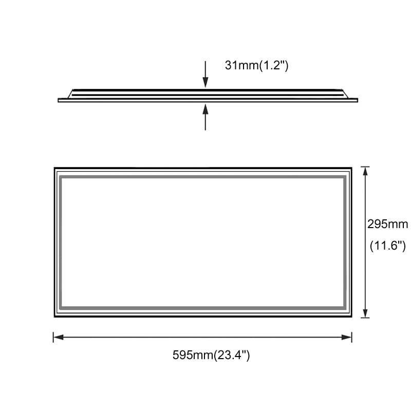 led slim light 1x2 size