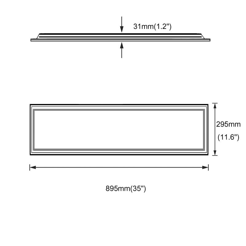 panel lights LED 30x90 cm size