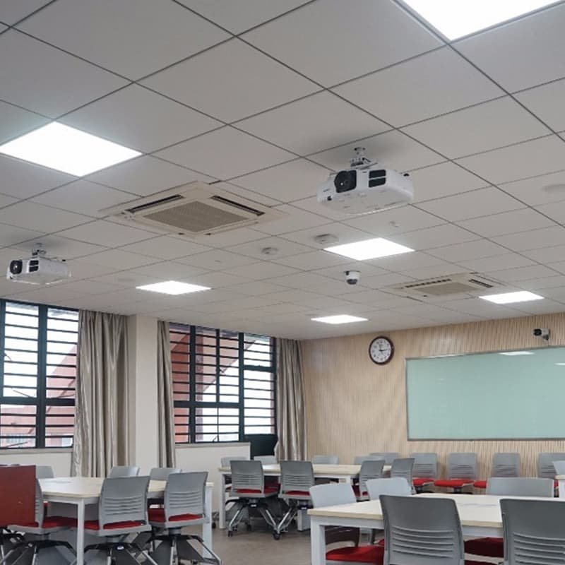 LED panel light in school