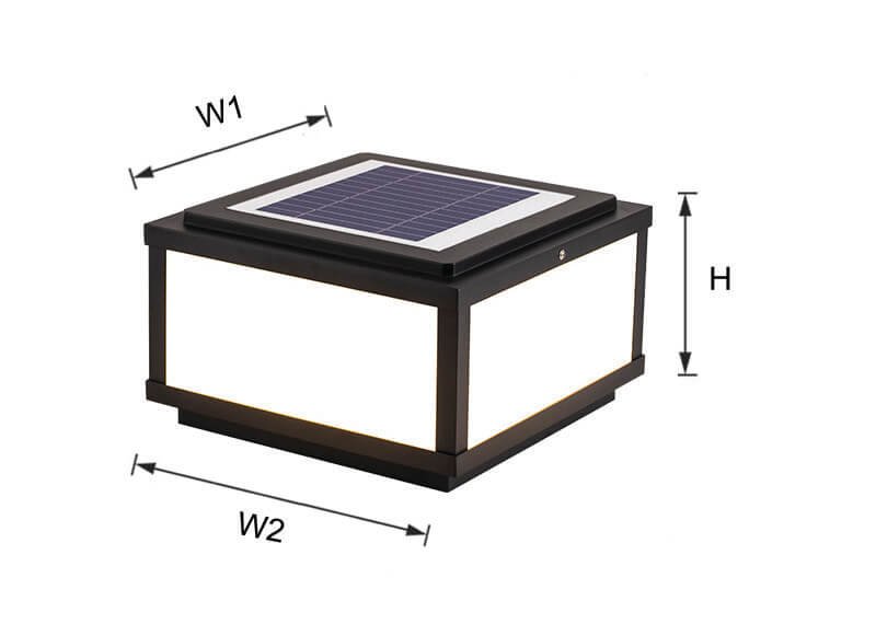 solar post light size