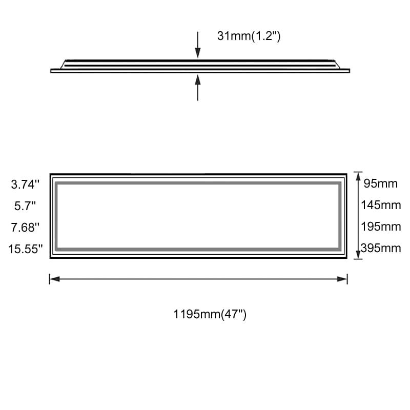 led panel light size 01