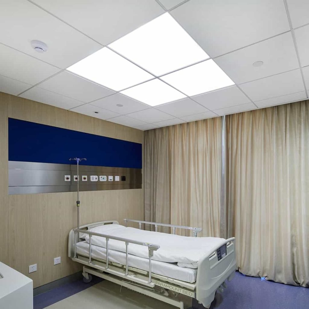 LED panel light in ward