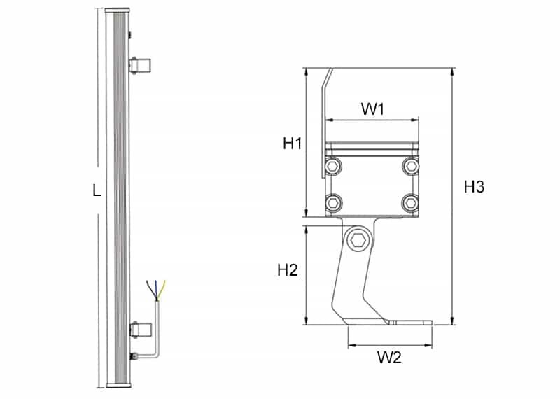 wall wash light size