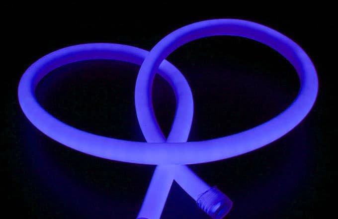 blue neon rope light