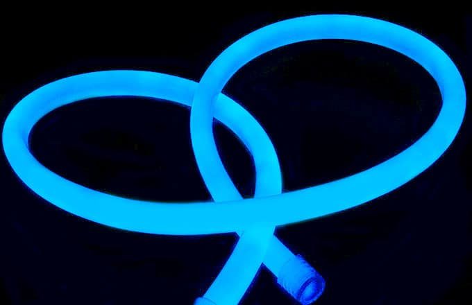 ice blue neon rope light