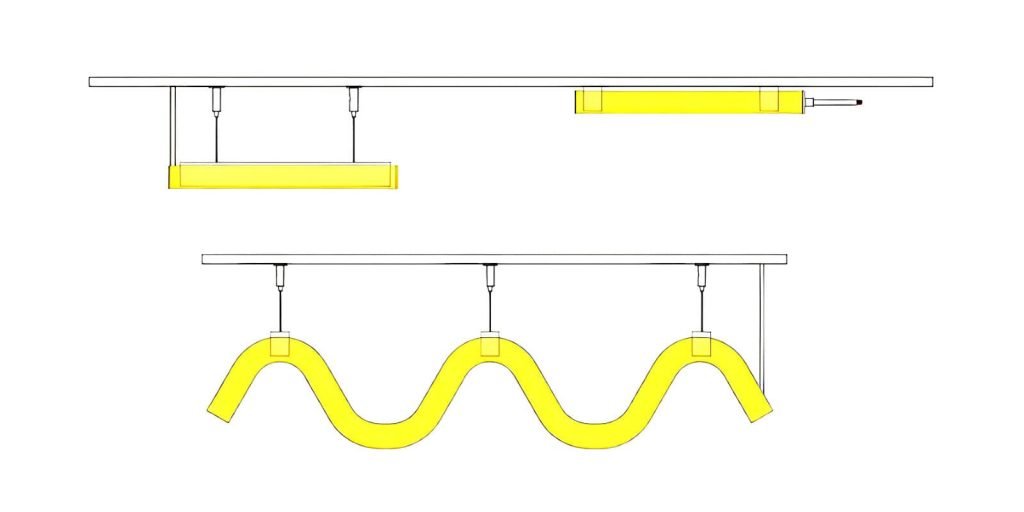 installation of neon rope light