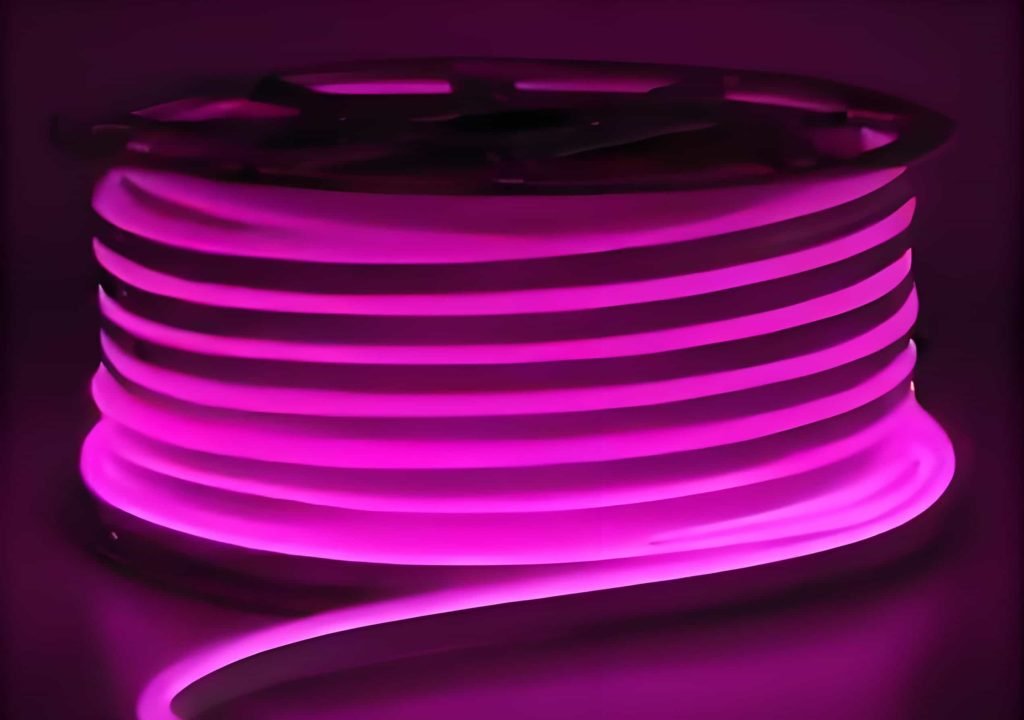 led neon light rose pink