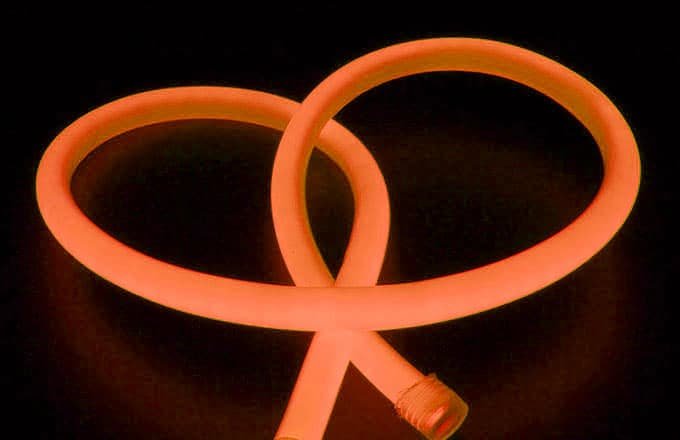 orange neon rope light