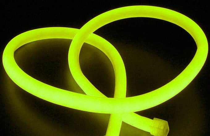 peak green neon rope light